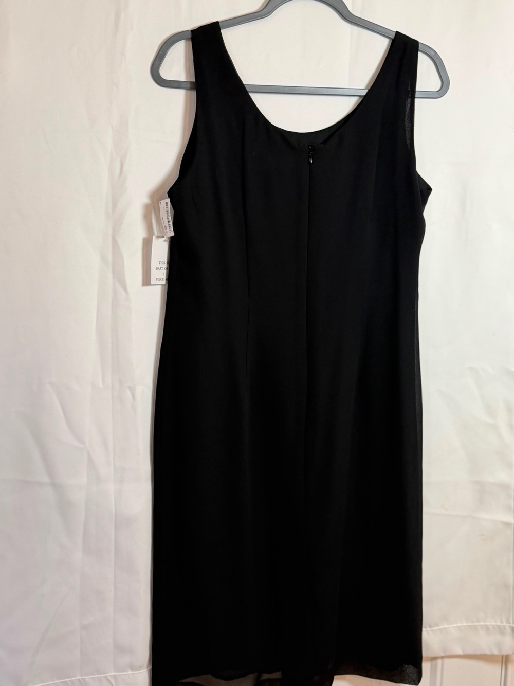 Danny & Nicole Black Midi Scoop Neck Dress